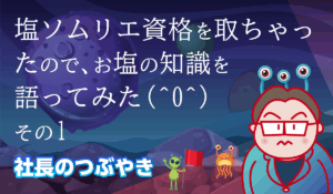 社長のひとりごと02_ 塩の豆知識